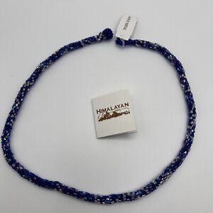 HIMALAYAN GEMS/ANDREW STONE for HSN Hand-beaded Necklaces Blue/White New