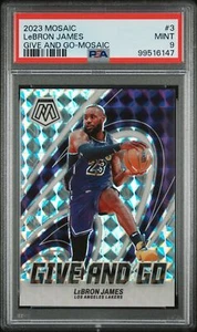 2023 Panini Mosaic Give And Go LeBron James #3 PSA 9 - Picture 1 of 2