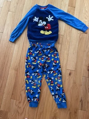 Пижамы Disney Mickey Mouse для мальчиков 5/6 комплект из двух частей флисовые брюки с длинным рукавом - Изображение 1 из 4