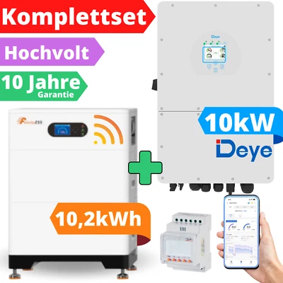 Solaranlage Komplettpaket Deye Wechselrichter 10kW + Felicity Speicher 10kWh Set - Bild 1 von 4
