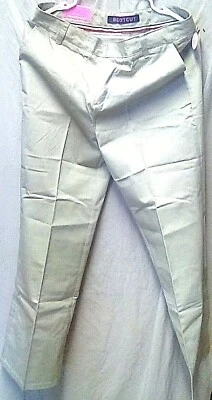 Pantalones cintura ajustable French Toast niñas 16 1/2 Plus algodón caqui poliéster Foto 1 de 4