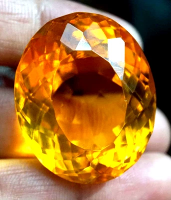 AAA 85.55 Ct. Large Yellow Citrine Oval Cut Loose Gemstone Gift for Birthday/Her - Image 1 of 4