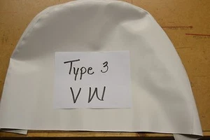 VW VOLKSWAGEN TYPE 3 SQUAREBACK FASTBACK NOTCHBACK WHITE SPARE TIRE COVER USA - Picture 1 of 3