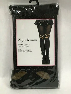 Jack OLantern Cutout Opaque Emo Tight Black Leg Avenue Costume Cosplay Halloween - Image 1 of 2