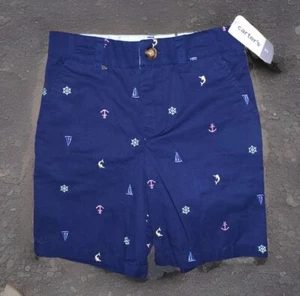 Pantaloncini chino Carter’s blu ragazzo ancore balene marinaio barca a vela taglia 5 nuovi con etichette - Foto 1 di 9