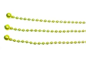 Brass Bead Chain Three 12" Art Deco 3 Hole Light Shade Ceiling Mounting Hanging - Picture 1 of 3