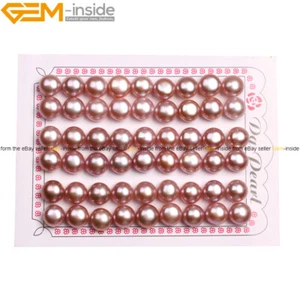 AAA Grade Freshwater Pearl Half Drilled Beads For Jewelry Making 10mm 27 Pairs - Picture 1 of 23