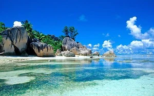 Hermoso póster de arte de pared tropical de playa 4k Elige tu tamaño - Imagen 1 de 1