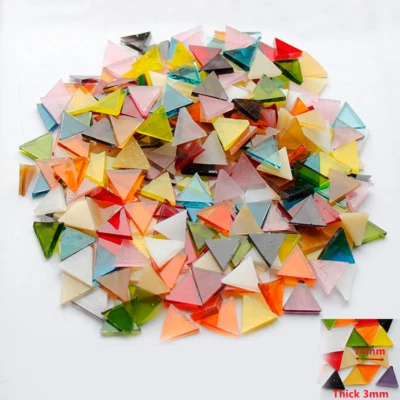 MARKENLOS 200g Glasmalerei Set Masse Mosaik Fliesen Dreieck Form DIY Basteln Blumentopf