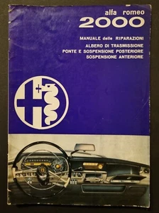 Manuale riparazioni Alfa Romeo 2000 serie 102 febbraio 1962 Berlina Spider Sprin - Foto 1 di 5