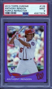 2013 Topps Chrome #128 Anthony Rendon RC Rookie Purple Refractor PSA 9 - Picture 1 of 2
