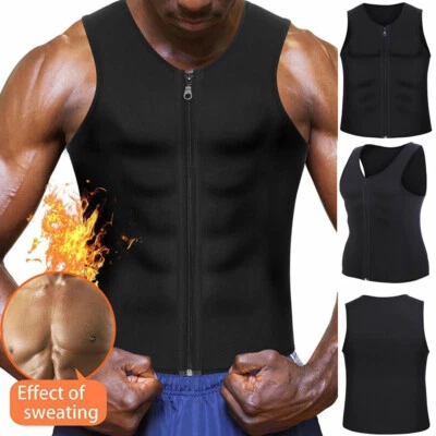 Hombres Lo último Modelador de Cuerpo Sauna Entrenador de Cintura Chaleco para Sudar Trajes Camisa Ajustada para Pérdida de Peso Foto 1 de 4