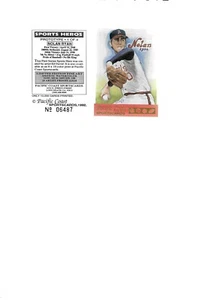 NOLAN RYAN 1992 TARJETA DE HÉROE DEPORTIVO #1 DE ED DAVID PRODUCTIONS - Imagen 1 de 1