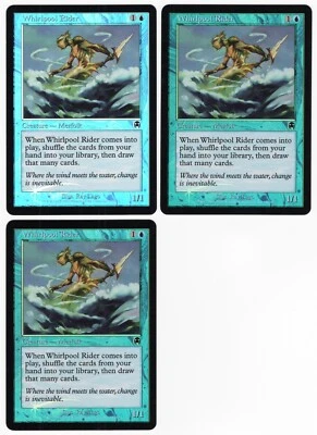 Whirlpool Rider x3 3x 2001 Apocalypse FOIL Blue Common Creature MTG NM AZ1 - Image 1 of 2