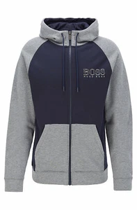 Nuevo Hugo Boss Hombre Gris Azul Chándal Chaqueta Body Warmer Golf Abrigo Top Mediano - Imagen 1 de 8