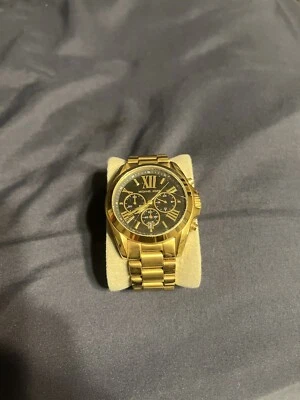 Michael Kors MK5739 43mm Gold Metal Case Black Dial Watch - Image 1 of 4