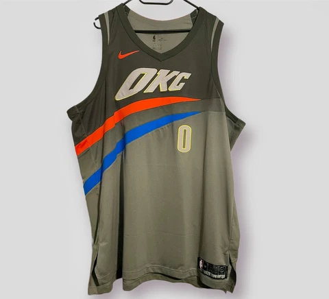 NBA Russell Westbrook Thunder Nike Authentic City Jersey size 58 Aeroswift 3XL Cover