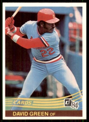 1984 Donruss Set Break #425 David green St. Louis Cardinals - Image 1 of 2