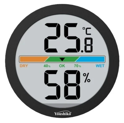Digital Thermo-Hygrometer, Indoor Weather Thermometer Hygrometer Gauge, Monitor - Image 1 of 3