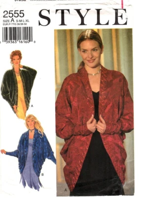 Style Women's Sewing Pattern Draped Butterfly Jacket 2555 S-M-L-XL UNCUT - Image 1 of 4