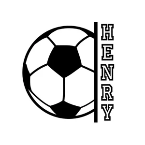 Football Picture Vinyl Name Stickers Labels For Bottle Cup Tubs Personalise - Picture 1 of 2