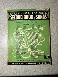 EVERYBODY'S FAVORITE SECOND BOOK OF SONGS AMSCO PUBLISHING  - Picture 1 of 3