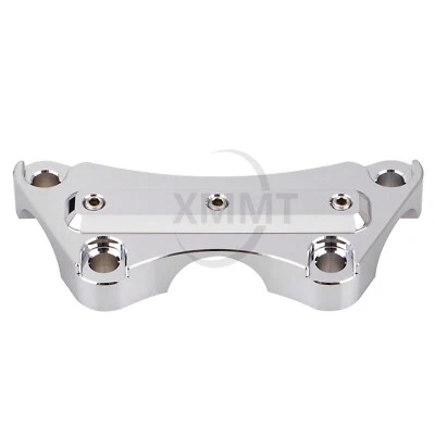 Chrome 1"Handlebar Riser Top Clamp For Harley Touring Street Glide Classic FLHTC Foto 1 de 4
