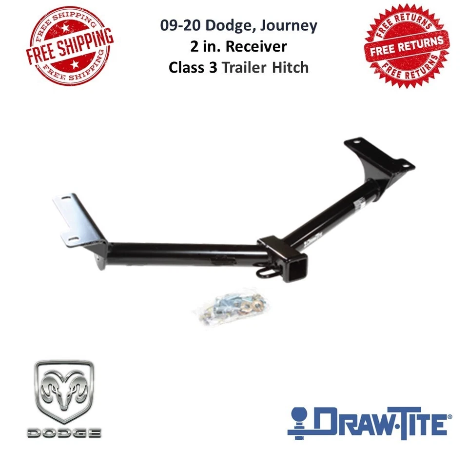 Engate de reboque Draw-Tite 75648 classe III, 2 pol. Receptor compatível com Dodge Journey 09-20 - Imagem 1 de 4