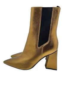 Marc Fisher Kylynn Chelsea Ankle Boots Women's Size 7.5 Bronze Metallic NEW NWOB - Picture 1 of 8