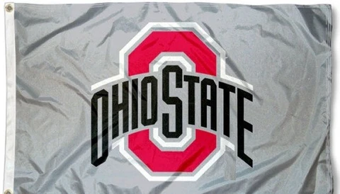 Ohio State Buckeyes Flag in Gray ~ Large 3'X5' ~ FREE SHIPPING ~ The Ohio State Cover