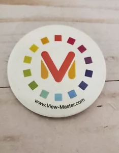 Authentic Licensed Mattel 2015 Button Pin View-Master Logo Promo Collectible - Picture 1 of 4
