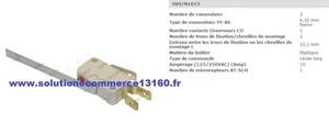MICRO CONTACT MICRORUPTEUR CHERRY CROUZET 250 Volts 10 Ampère LEVIER LONG N1073 - Picture 1 of 1