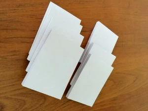 80 PAD A7 PAPEL BLANCO LISO MINI JOTTER NOTA PAD MEMO NOTEBOOK Para llevar - Imagen 1 de 5