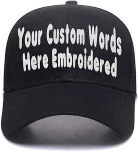 Custom Embroidered Baseball Caps for Men Personalized Hats Acrylic Strap Adjust - Picture 1 of 7