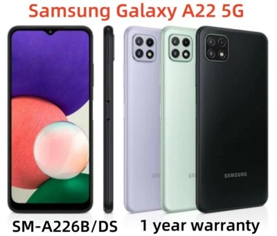 Samsung Galaxy A22 5G SM-A226B/DS 64/128GB 5G LTE Unlocked Smartphone New Sealed - Image 1 of 4