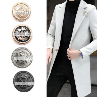 METAL SHANK BUTTONS ROUND VINTAGE STYLES 15MM-25MM BLOUSE BLAZER CARDIGAN CRAFT - Image 1 of 4