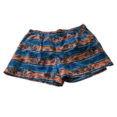 Bañador Columbia PFG Para Hombre Naranja Azul Estampado de Palma Forrado Pantalones Cortos Talla XXL Foto 1 de 4