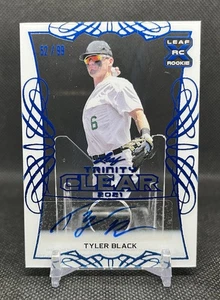 2021 Leaf Trinity TYLER BLACK Rookie PLATINUM XRC Clear AUTO /99 Brewers RC SP - Picture 1 of 3