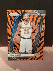 2024-25 Panini Prizm Mikal Bridges #15 Choice Tiger Stripe Prizm SSP Knicks - Picture 1 of 2