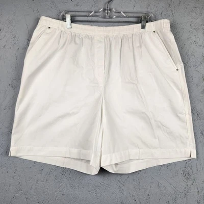 Pantalones Cortos De Colección Studio Works Para Mujer 20W Blanco Elástico Bolsillos Talla Grande Foto 1 de 4