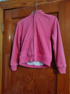 Faded Glory Pink Sherpa Lined Child's Jacket With Zip Closure & Hood Size XL - Picture 1 of 3