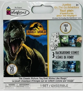 Jurassic World Colorforms Set 70 forme colore ricamabili tavolo da gioco pieghevole NUOVO - Foto 1 di 2
