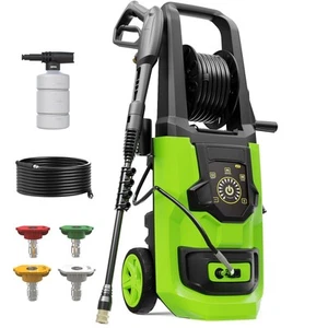 Pressure Washer, 5000PSI 3.2GPM Adjustable Touch Screen with 55FT Total Lengt... - Picture 1 of 7