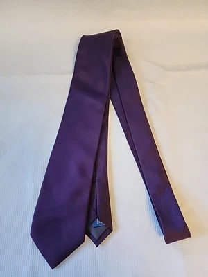 Corbata de seda Suitsupply púrpura micro estampada nueva sin etiquetas suministro de traje 3"x60" Foto 1 de 4