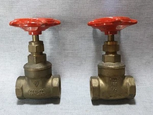 X2 Pegler Brass Valve Yorkshire 1068 Forged Female x Female Full-Way Gate 1/2"  - Picture 1 of 5