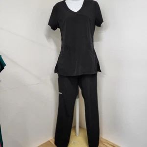 Set Of Skechers by Barco Women's Scrub Set Size Small Black Top & Pants 🩺⚕️  - Picture 1 of 24
