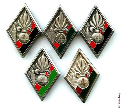 LEGION ETRANGERE 5 variantes de dos  du 4° R.E.I.  Drago G. 2816, Balme, - Photo 1/2