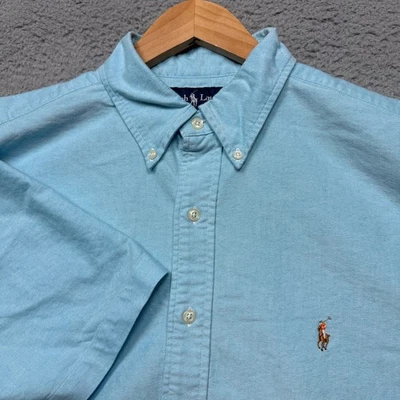 Camisa Ralph Lauren Calce Clásico Manga Corta Con Botones Para Hombre Grande Carne Poni Foto 1 de 4