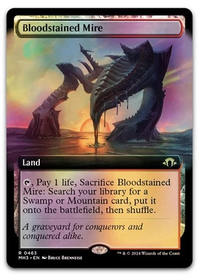 Bloodstained Mire (Extended Art) #463 (Foil) NM Modern Horizons 3 MH3 Magic MTG - Image 1 of 2