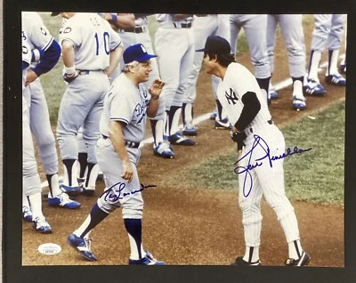 Tom Tommy Lasorda Signed Photo 11x14 Yankees HOF Lou Piniella WSC Autograph JSA - Image 1 of 4